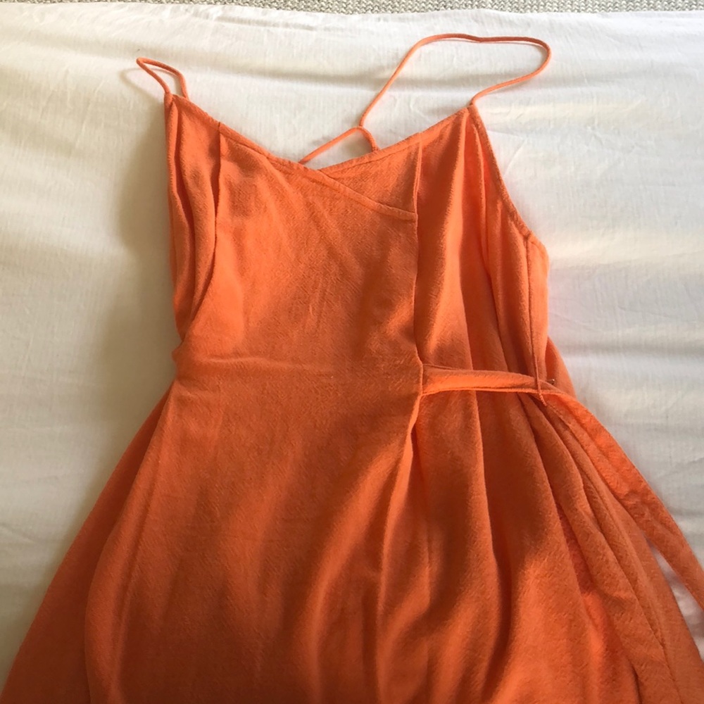 Free People Tie Waist Orange Dress Size S, BNWT